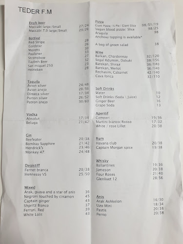 Opinii despre תדר în תל אביב-יפו - הסעדה