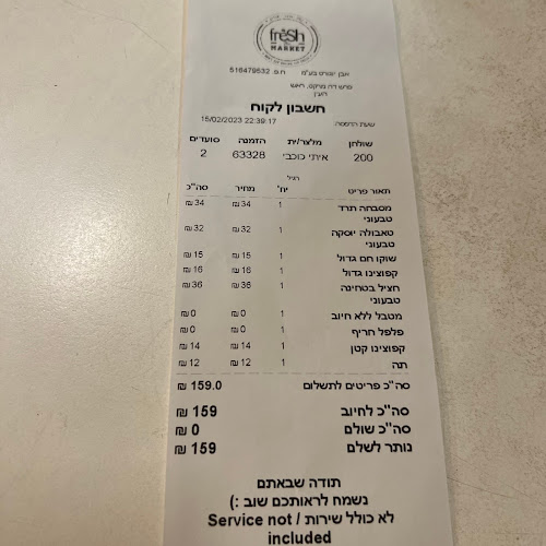 פרש דה מרקט ראש העין